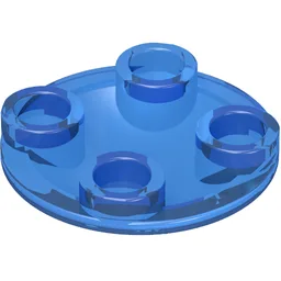 Plate Round 2 x 2 with Rounded Bottom [Boat Stud] / Trans-Dark Blue