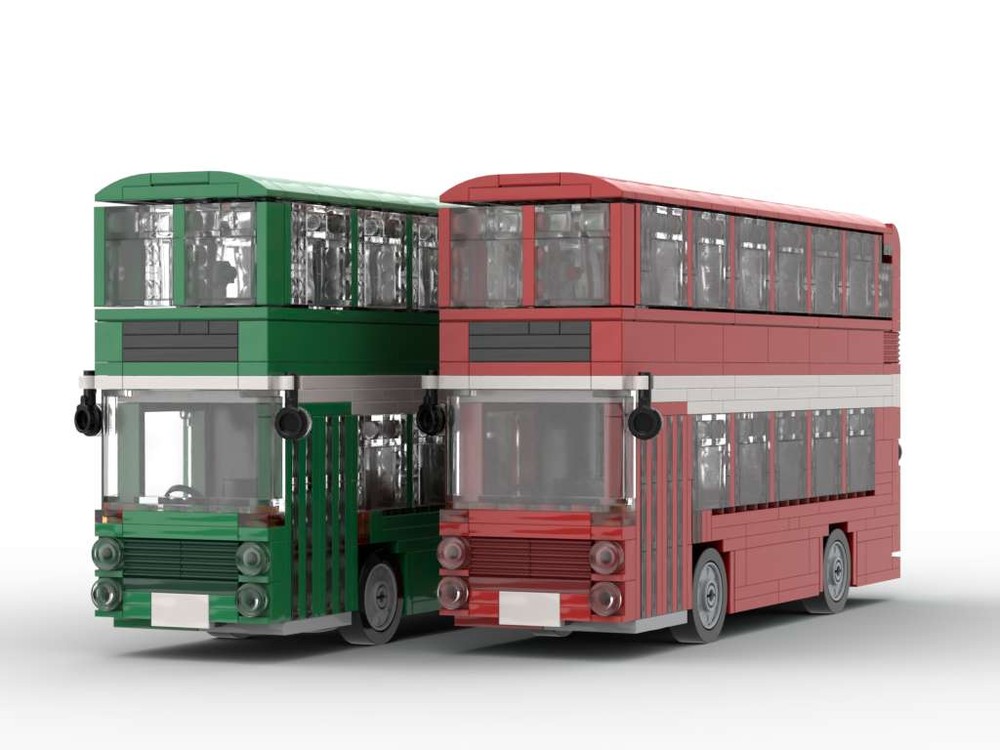 Lego Bristol VR Eastern Coach Works - British double decker bus NBC Red/Green