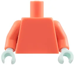 Torso Plain / Coral Arms / Light Aqua Hands
