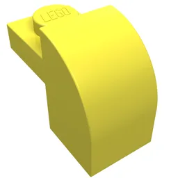 Brick Curved 1 x 2 x 1 1/3 with Curved Top / Bright Light Yellow