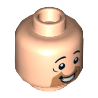 Lego Minifig Head Fred Flintstone / Light Nougat