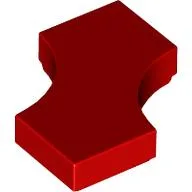 Tile Special 2 x 2 with 2 Quarter Round Cutouts / Red