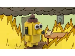 Brickheadz This is fine meme