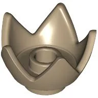 Crown / Flower / Egg Shell Half / Dark Tan