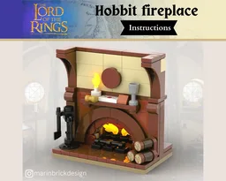 Hobbit Fireplace - LEGO LORD OF THE RINGS MOC