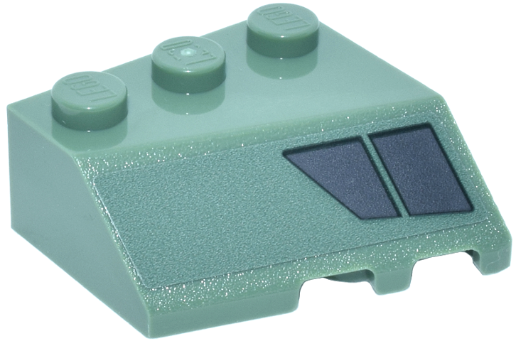 Lego Wedge 3 x 3 Sloped Left with Dark Bluish Gray Panels Pattern (Sticker) - Set 75433