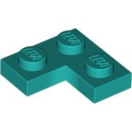 Lego Plate 2 x 2 Corner / Dark Turquoise