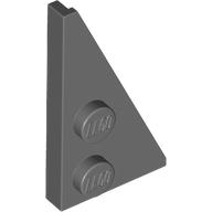 Lego Wedge Plate 2 x 4 27° Right / Dark Bluish Gray
