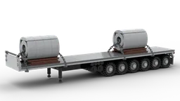 Flatbed Trailer With Steel Coils