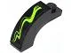 Arch 1 x 3 x 2 Curved Top with Lime Swirls Type 1 Pattern Model Left Side (Sticker) - Set 70504