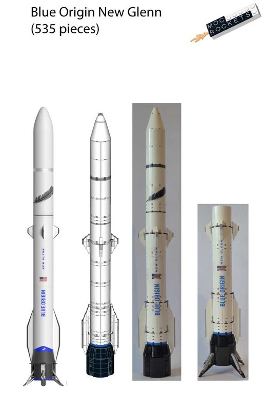 Lego Blue Origin New Glenn (Saturn V scale)