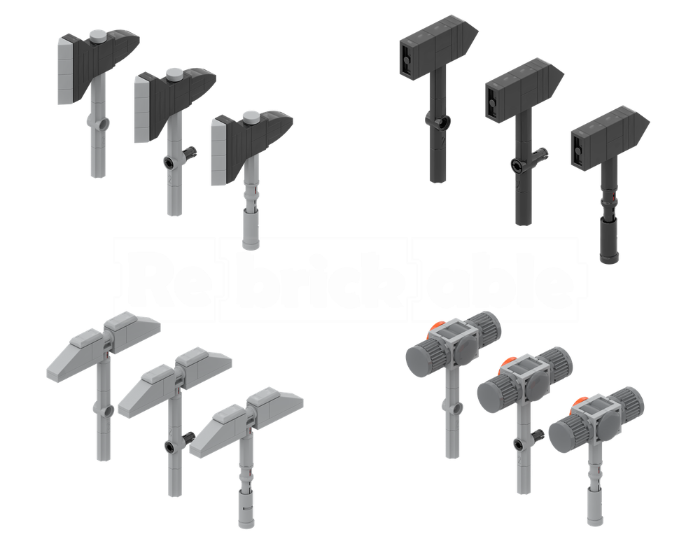 Lego Add-on Pack: Mech Hand Tools - (MOC-190608 Modification)