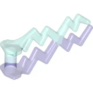 Wave / Lightning Angular, Double with Marbled Trans-Purple Pattern