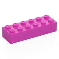 Brick 2 x 6 / Dark Pink