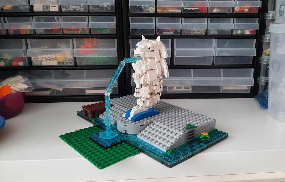 Lego Merlion Fountain Statue (Ninjago City Expansion)