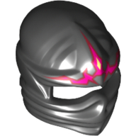 Lego Wrap with Forehead Ridge and Dark Pink and Magenta Energy Print