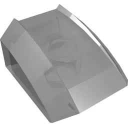 Brick Curved 2 x 2 with Lip, No Studs / Trans-Brown
