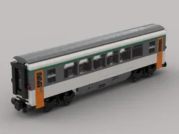 Second class Corail passenger Eurofima waggon series B from the SNCF