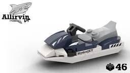The "HydroJET" minifigure scale jetski