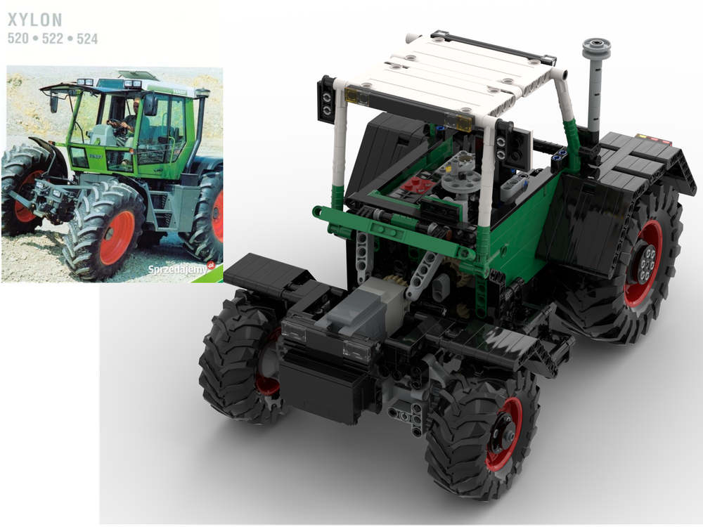 Lego Fendt Xylon Tractor with Three-Speed Gearbox