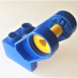 Duplo Toolo Brick 2 x 2 with Angled Bracket with Forks and 2 Screws / Blue