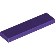 Tile 1 x 4 with Groove / Dark Purple