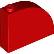 Lego Brick Curved 1 x 4 x 2 2/3 / Red