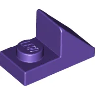 Brick Sloped 45° 2 x 1 with 2/3 Cutout [New Version] / Dark Purple