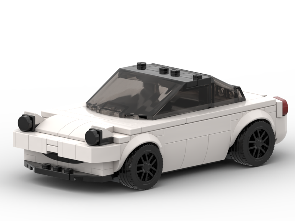 Lego Mazda mx-5 miata 1990 (8 studs wide. white)