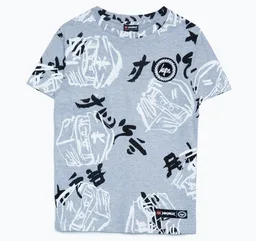 HYPE X LEGO NINJAGO Gray Just Hype Faces T-Shirt