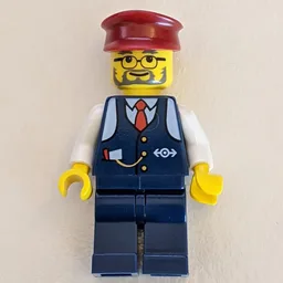 Conductor - Dark Blue Jacket, Dark Blue Legs, Dark Red Hat, Glasses
