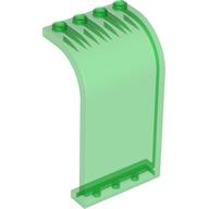 Lego Panel 3 x 4 x 6 Curved Top / Trans-Green