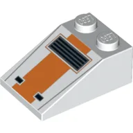 Brick Sloped 33° 3 x 2 with Orange Snowspeeder Nose Vent Print