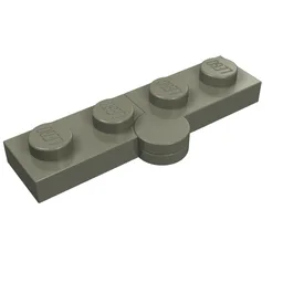 Hinge Plate 1 x 4 Swivel Top / Base - Solid Clip [Complete Assembly] / Dark Gray