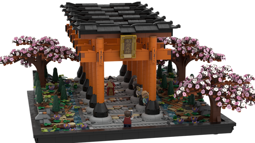 Lego Fushimi Inari Torii Gate walkway