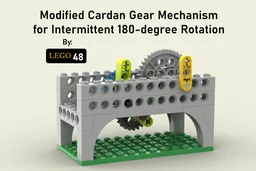 Modified Cardan Gear Mechanism for Intermittent 180-degree Rotation