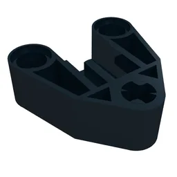 Technic Connector Block 3 x 3 Triangular with Axle, and Axle Hole / Black