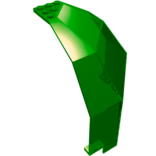 Lego Panel 10 x 10 x 12 Quarter Dome / Trans-Green