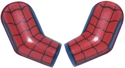 Arm, (Matching Left and Right) Pair with Black and Red Webbing with Straight Sides Pattern / Dark Blue