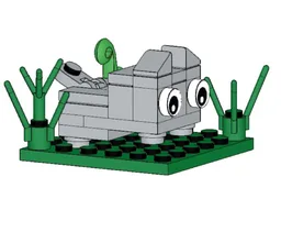 Jumping bunny sculpture