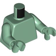 Lego Torso, Sand Green Arms and Hands [Plain] / Sand Green