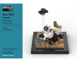 Mars 2020 Diorama – Perseverance & Ingenuity [1:110 scale]