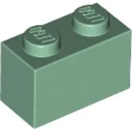 Brick 1 x 2 / Sand Green