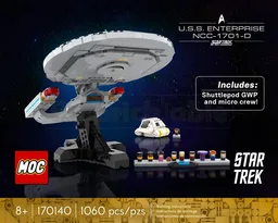 Midi Scale Star Trek: U.S.S. Enterprise NCC-1701-D with Shuttlepod GWP