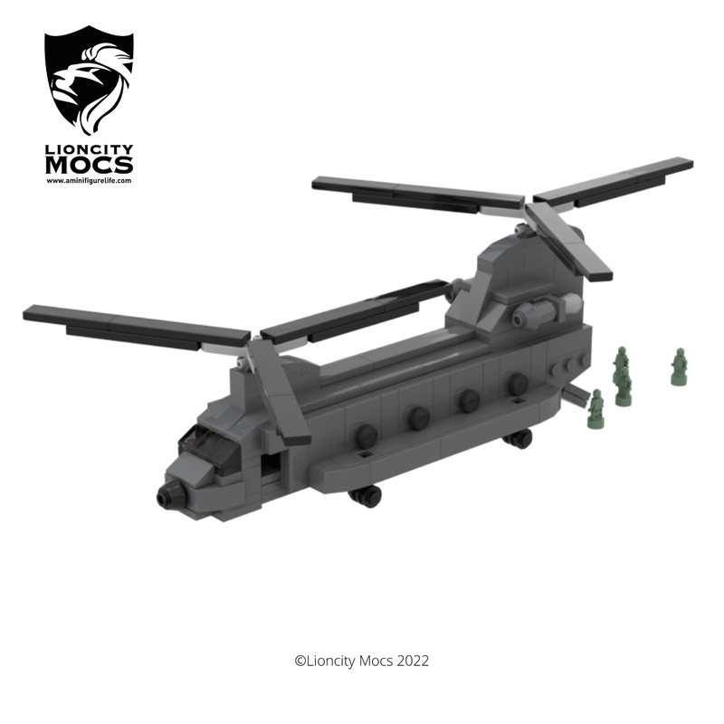 Lego CH-47 Chinook Helicopter Mini MOC