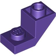 Lego Brick Sloped Inverted 45° 2 x 1 with 2/3 Cutout / Dark Purple