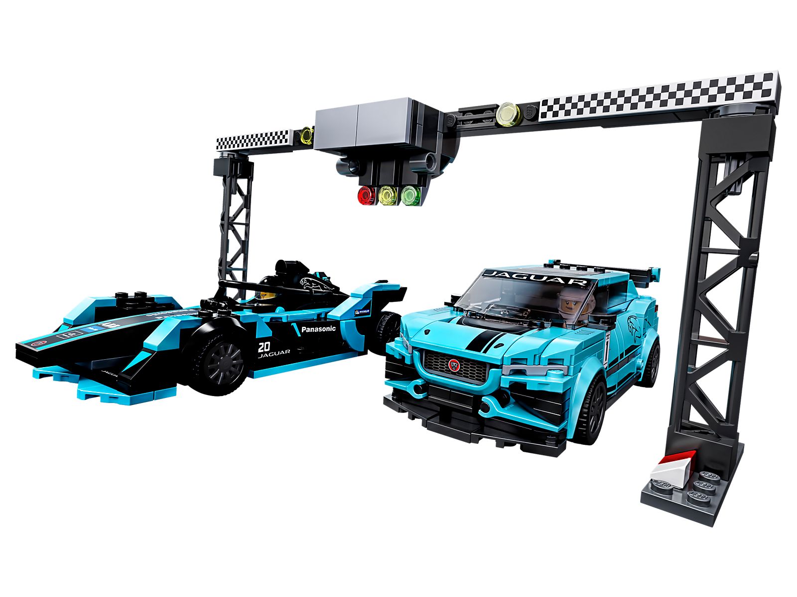 Lego Formula E Panasonic Jaguar Racing GEN2 car & Jaguar I-PACE eTROPHY