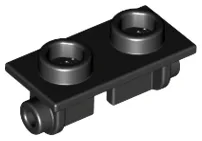 Hinge Brick 1 x 2 Top Plate Thin / Black