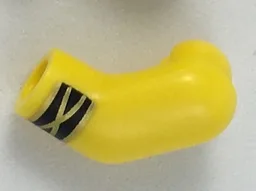 Arm, Left with Black Cuff with Gold Stripes Pattern