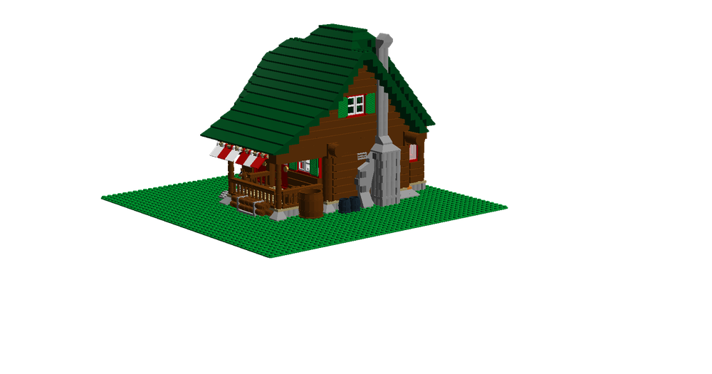 Lego Mountain Log Cabin